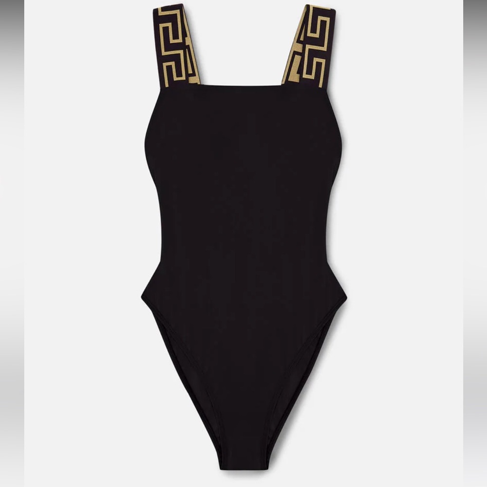 GRECA BORDER ONE-PIECE SWIMSUIT